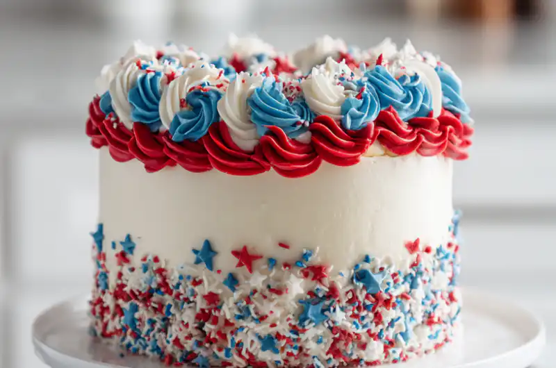 Red White and Blue Cake
