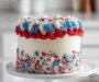 Red White and Blue Cake