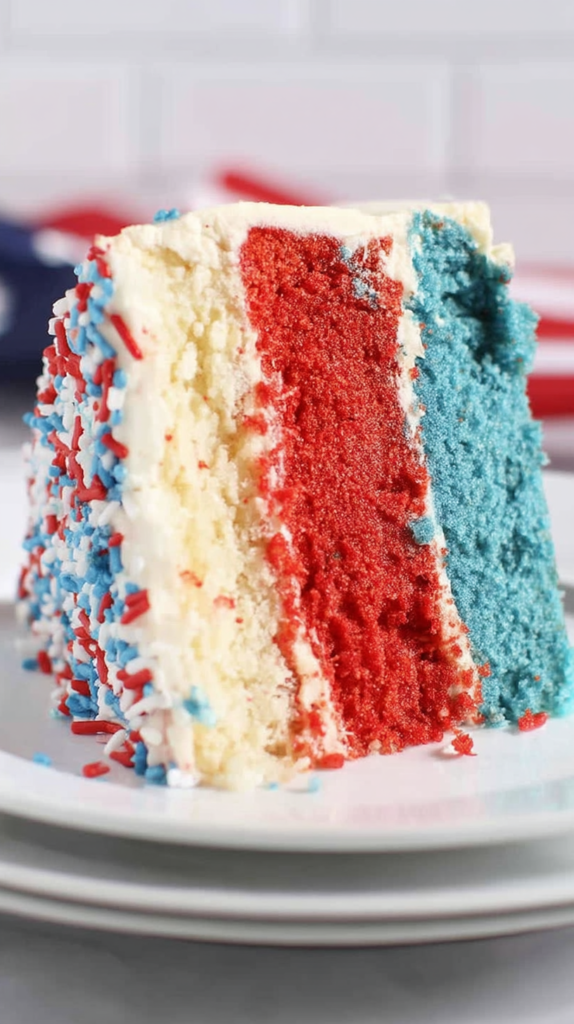 Red White and Blue Cake