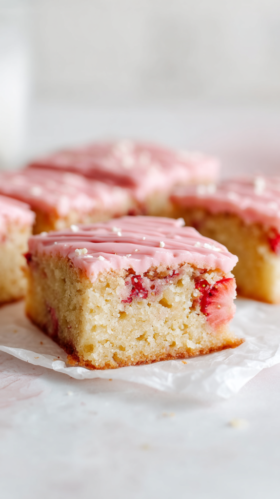 Strawberry Lemon Blondies