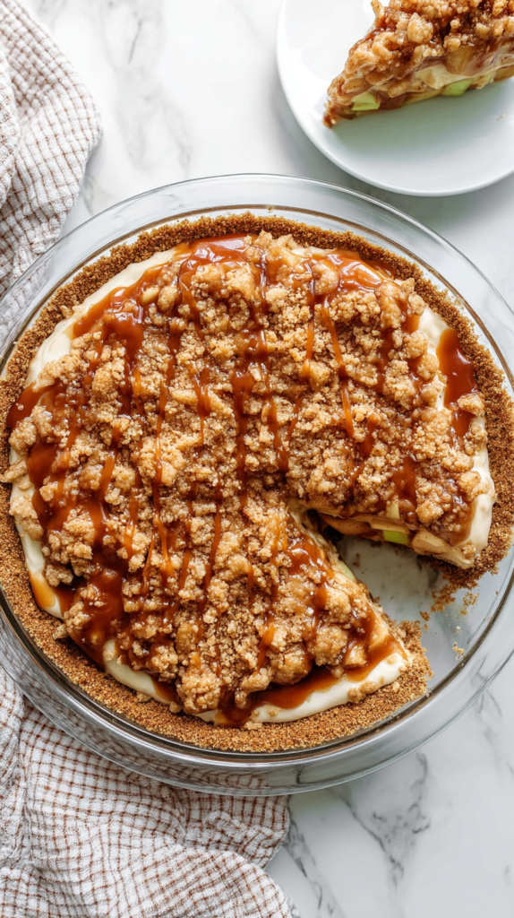 Caramel Apple Cheesecake Pie