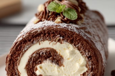 Nutella Swiss Roll Cake
