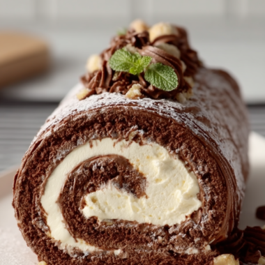 Nutella Swiss Roll Cake