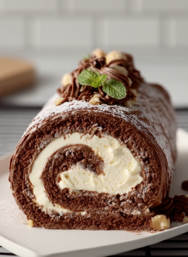 Nutella Swiss Roll Cake