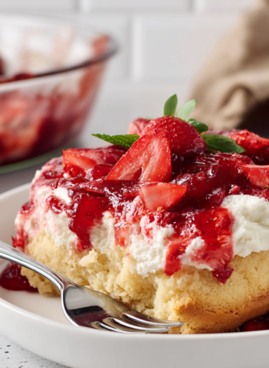 Mothers Day Strawberry Cheesecake Dump Cake