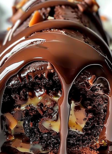Gooey Chocolate Caramel Turtle Cake Roll