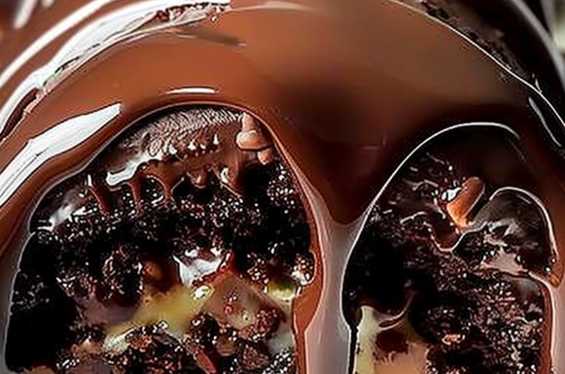 Gooey Chocolate Caramel Turtle Cake Roll