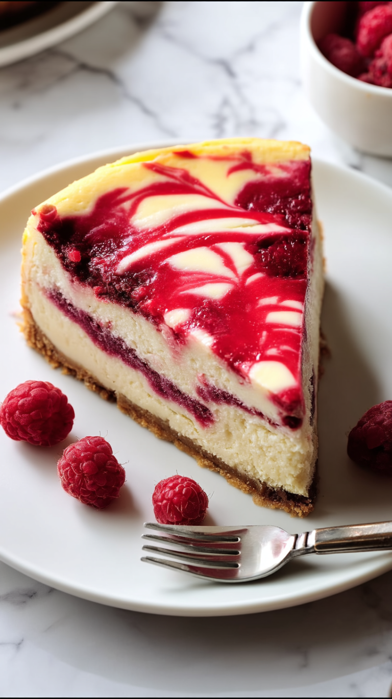 White Chocolate Raspberry Cheesecake