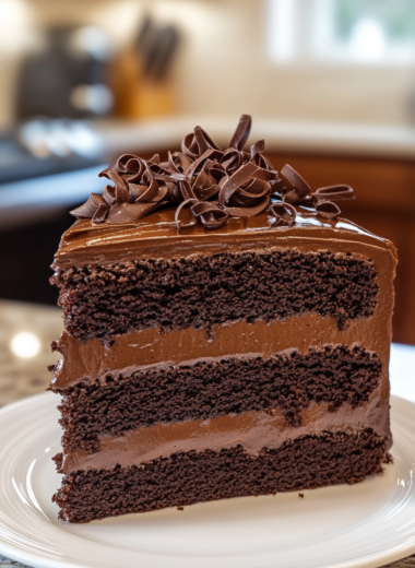 Dark Chocolate Mousse Cake