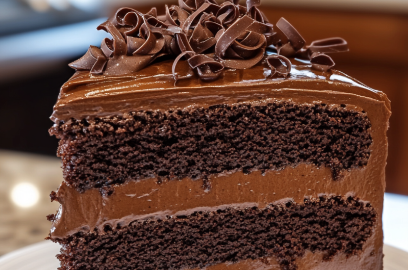 Dark Chocolate Mousse Cake